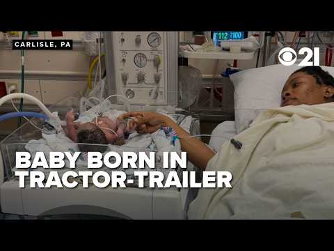 Baby born in tractor-trailer during blizzard, faces tough battle in ICU