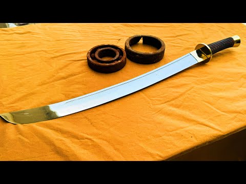 Forging a Shashka Saber Sword from a Rusty Bearing | Epic Blacksmithing Project