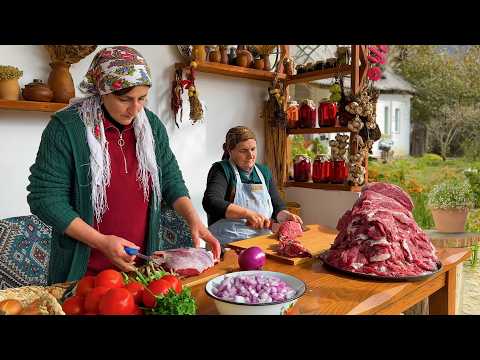 The Whole Family Helps Cook Juicy Doner of a Whole Bull's Leg!