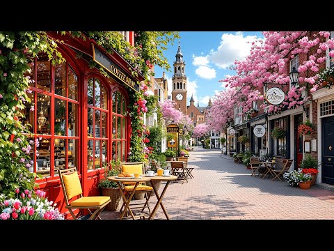 Morning London Coffee Shop Ambience with Spring Jazz ☕ Smooth Jazz Relaxing Music to Start Your Day