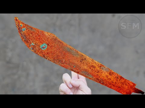 Restoration Very Rusty Big MACHETE Knife