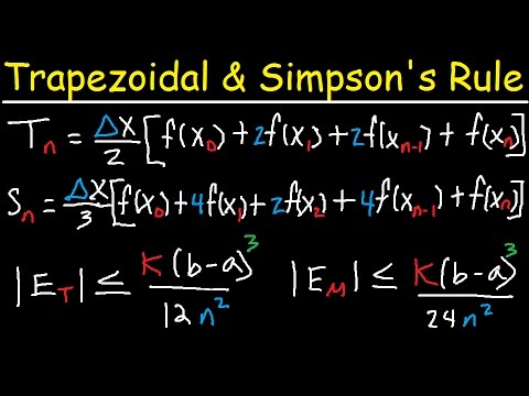Numerical Integration - Trapezoidal Rule & Simpson's Rule