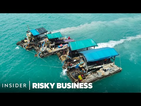 Inside The Floating Mines That Host One Of The Most Dangerous Jobs | Risky Business