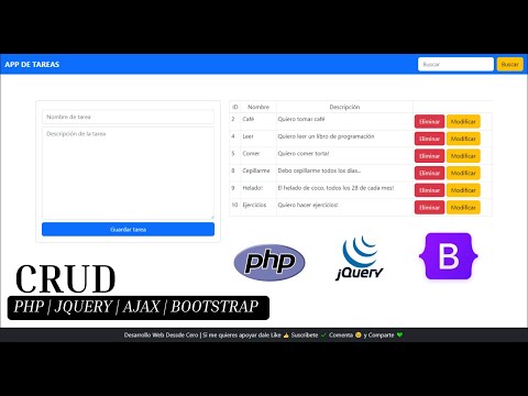 CRUD Completo con PHP, jQuery, AJAX y Bootstrap: Crea Aplicaciones Web Dinámicas y Responsivas