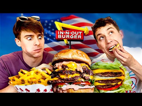 Two Brits try IN-N-OUT Secret Menus for the first time!