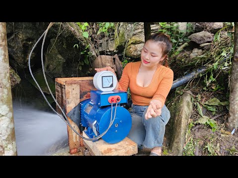 Genius girl creates and restores generator system on waterfall to light up her family