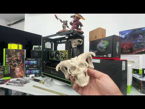 Skull-Bleed RTX 5090: Gold-Powered Doom Dark Ages Custom pc Teaser