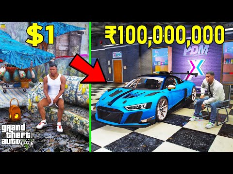 Franklin Turning $1 into ₹10 CRORES in GTA 5 | SHINCHAN and CHOP
