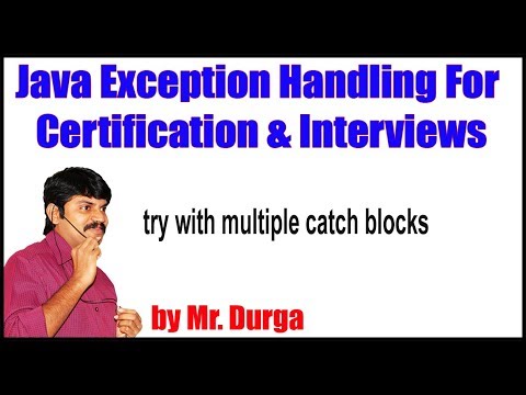 Java Exception Handling || try with multiple catch blocks by Durga Sir