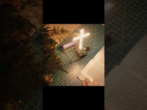Satisfying DIY Christmas Cross Lamp (Easy & Beautiful!) #diy #asmr   #christmasdiys  #speaker