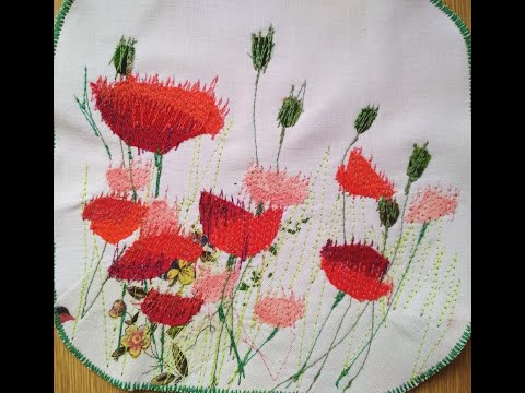 МАКИ ИЗ МЕЛКИХ ЛОСКУТОВ ТКАНИ/ ПРОСТО И КРАСИВО/ прямой машинной строчкой