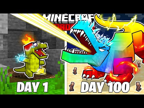 I Survived 100 Days as an ELEMENTAL CROCODILE in HARDCORE Minecraft