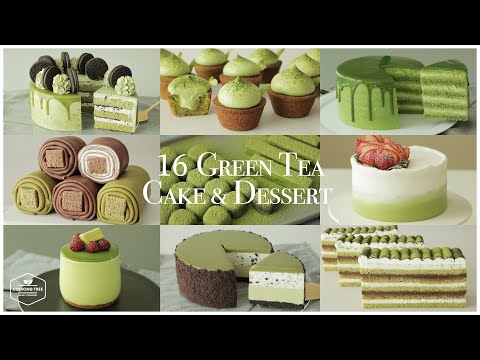 16🌿 Green Tea Cake & Matcha Dessert Recipe | Baking Video | Cheesecake,Oreo Cake