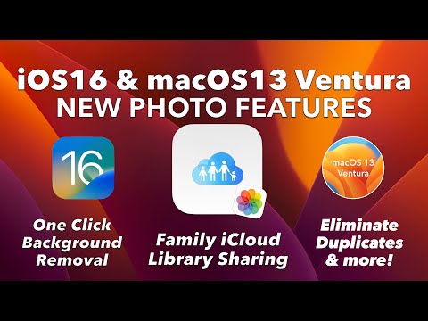 NEW Apple Photo iCloud Features in iOS16 & macOS13 Ventura - Shared Photo Library & Subject Removal!