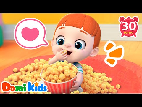 彩色爆米花🌽🌈｜繽紛又好吃的魔法點心｜顏色認知遊戲｜趣味學習動畫｜幼兒早教｜寶貝多米