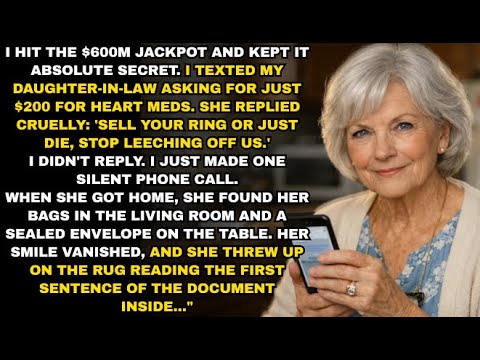 I Won $600M Jackpot and Kept Quiet. I Texted My DIL Saying I Needed $200 for Medicines And She Said