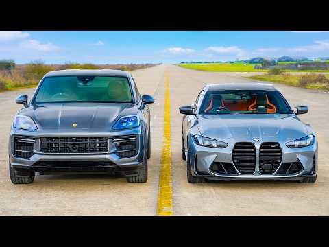 BMW M4 v Porsche Cayenne Turbo: DRAG RACE