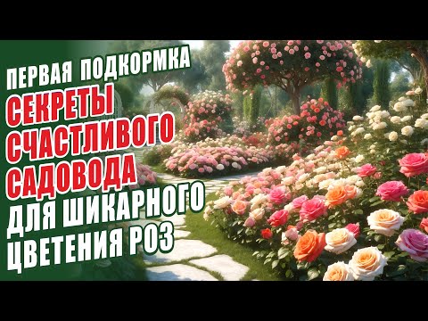 ПЕРВАЯ ПОДКОРМКА РОЗ ВЕСНОЙ. СЕКРЕТЫ СЧАСТЛИВОГО САДОВОДА ДЛЯ ШИКАРНОГО ЦВЕТЕНИЯ РОЗ. УХОД ЗА РОЗАМИ