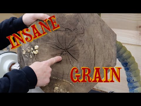 Wood Turning an EPIC Black Oak Platter