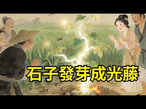 農夫娶啞女遭全村嘲笑，只因她整日挖坑埋石子！百年蝗災來襲，石子發芽成光藤，驅盡蟲妖護五谷！#民間故事 #故事頻道 #感人故事 #情感