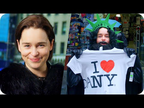 Emilia Clarke (Game of Thrones) Pranks Times Square as Jon Snow // Omaze