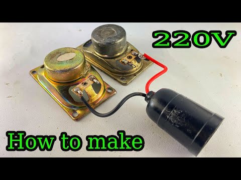 New How to make 220volt electricity energy free with pvc copper wire use speaker tools