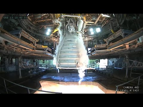 Hotfire! NASA tests Artemis moon rocket engine at Stennis Space Center