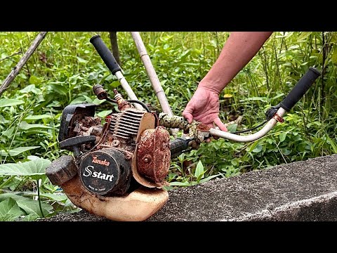 Full TANAKA START Old Abandoned Lawn Mower Restore | Restoration Restore Broken Lawn Mower For $10