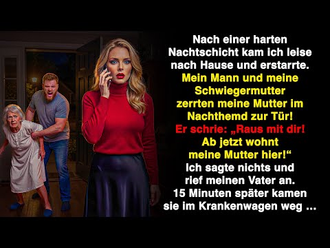 Ich sah, wie sie meine Mutter im Nachthemd zur Tür zerrten. Ich rief meinen Vater an und…