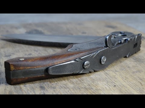 Making a Navaja folding knife from a circular saw. Navaja musket.# 9.        @Knife-y9m