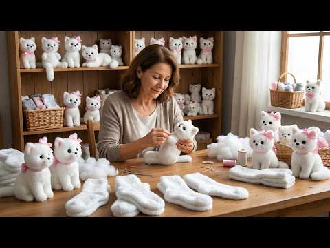 GENIUS IDEA! Anyone Can Make This Cute Cat Doll Using Just Socks!