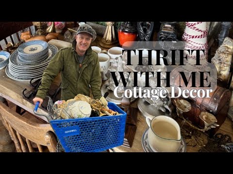 Goodwill Thrift With Me Cottage Decor For Resell And Profit - See Our Vintage Store!