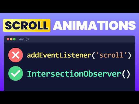 Create Amazing SCROLL Animations with Intersection Observer