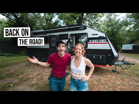 We’re BACK In Our OFF-ROAD Camper!? - Crazy Stressful Move-in Day 😮