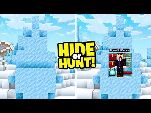 I made a SECRET Minecraft ICE SPIKE base.. (Hide Or Hunt)