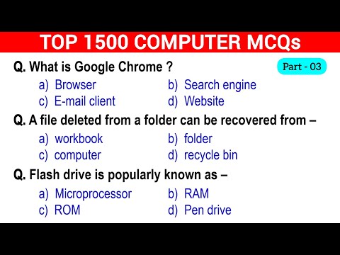 🔥1500 Computer Fundamentals MCQs – Part 3 | Crack Any Exam Easily!  