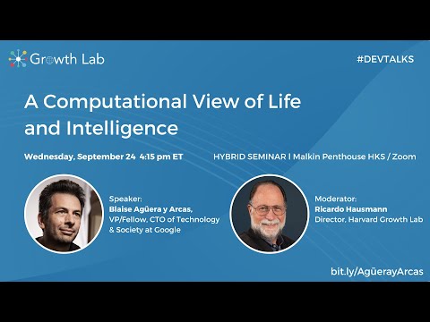 Development Talks: A Computational View of Life and Intelligence