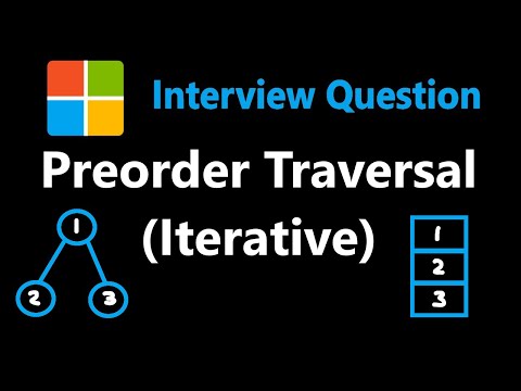 Binary Tree Preorder Traversal (Iterative) - Leetcode 144 - Python