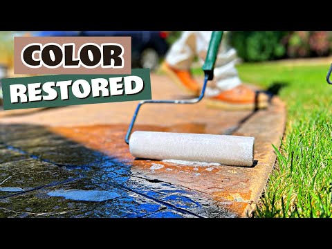 Restoring colored or stained concrete. Fast and Easy steps!