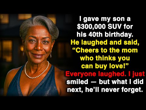 My son laughed: “Cheers to the mom who thinks you can buy love!” But then everything changed.