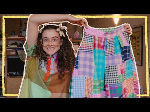 making the most gingham pants in the world (sewing vlog)