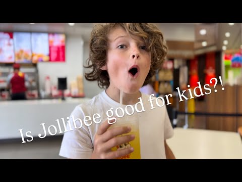 Trying Jollibee for the First Time! 🤯 Kid Reviews Chicken, Spaghetti & More!