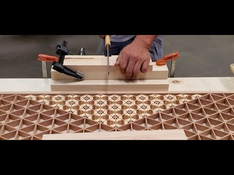 Taeho's Kumiko Club Part 3- making sakura & asa-noha kumiko pattern -Kumiko How To-