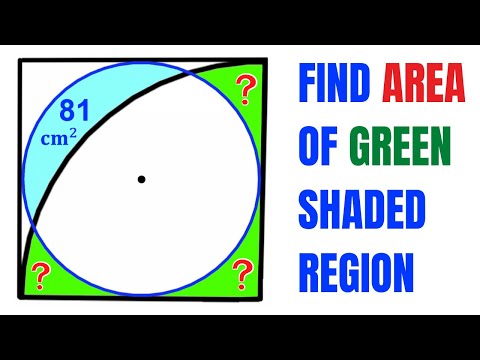 Calculate area of the Green shaded region | Area of Blue region is 81 | Important skills explained