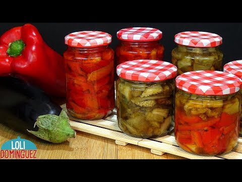 CONSERVA DE BERENJENA Y PIMIENTOS ASADOS. Loli Domínguez - Recetas paso a paso, tutorial