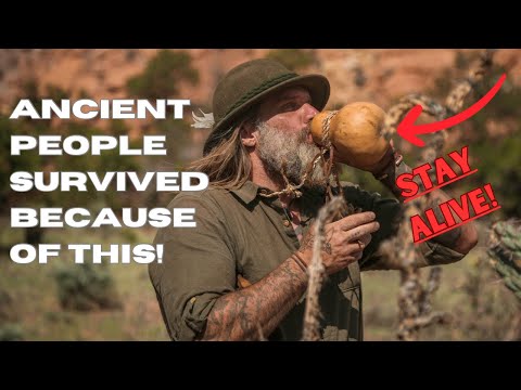 PRIMITIVE Technology | GOURD Canteen #primitivetechnology #survival #primitiveskills #bushcraft #diy