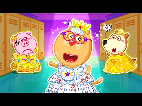 Kat Made the Best Dress at School 🐺 Cartoons for Kids | LYCAN - Arabic