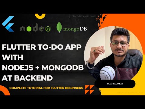 Flutter Todo App with NodeJS & Mongodb at backend complete tutorial