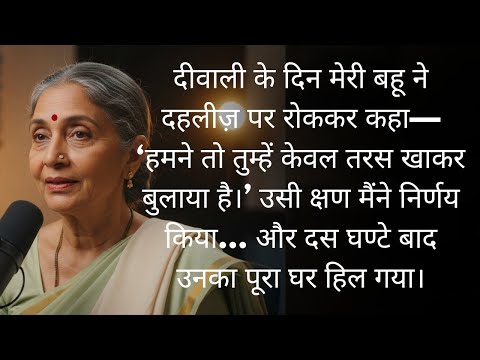 दीवाली पर बहू ने कहा— ‘हमने तो तुम्हें तरस खाकर बुलाया है।’ दस घण्टे बाद मैंने सब बदल दिया।