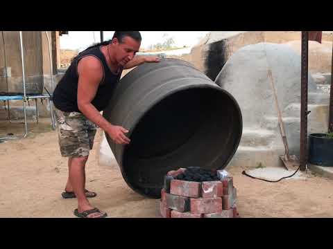 Urban Anasazi Pottery Kiln video #1
